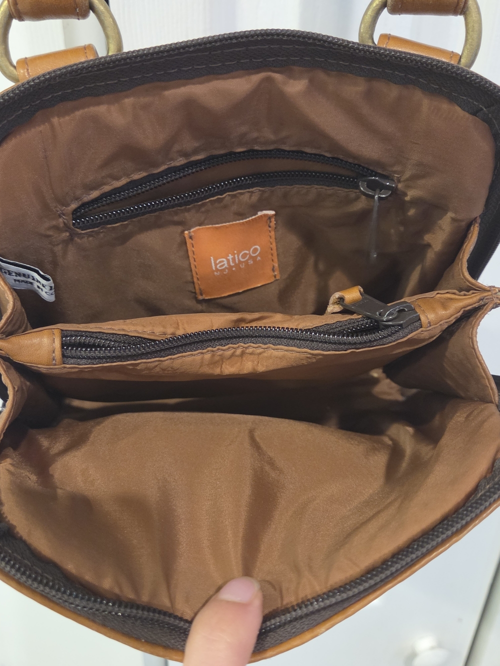 Vintage 90s/y2k Latico Leather Crossbody Bag - Picture 7 of 10
